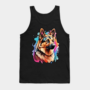 German Shepherd Dog on duty Tank Top